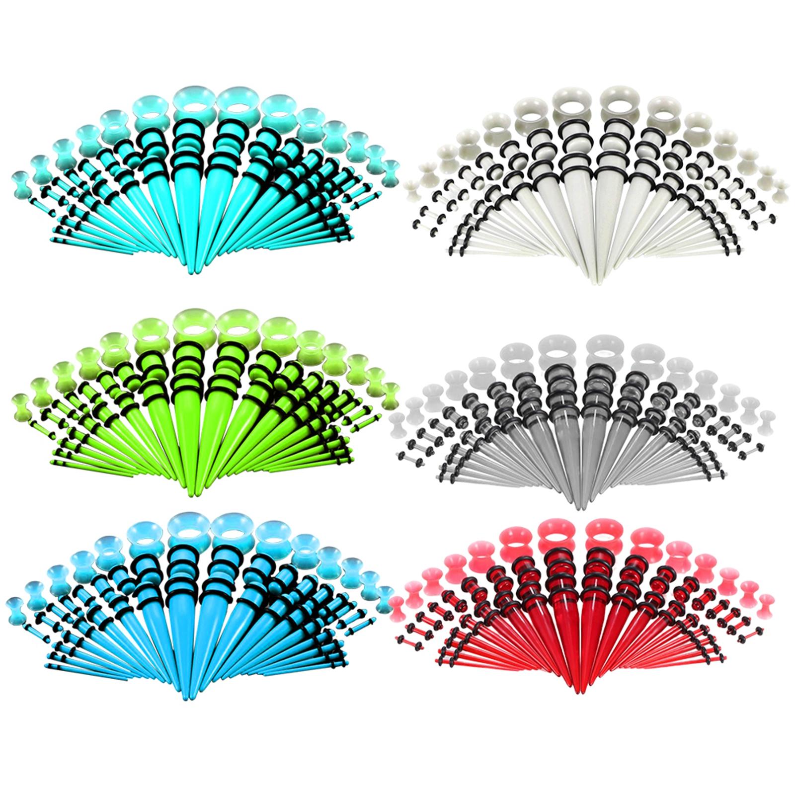 Body Jewelry Gauge Sizes - Kit di manometri Multi-dimensioni da 50