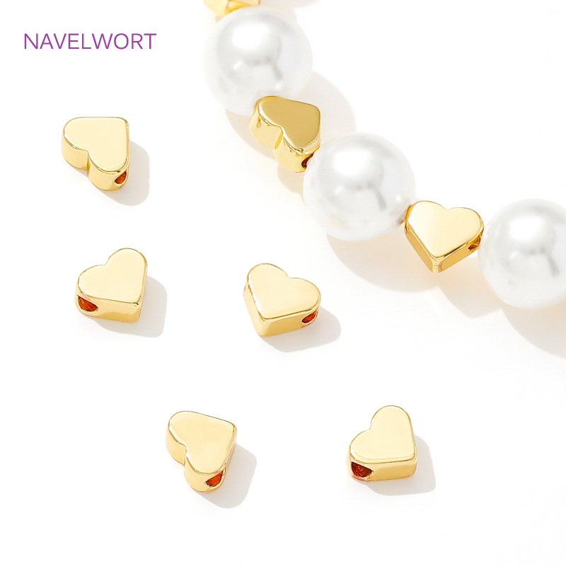 Body Jewelry Diy - Perline distanziatrici a forma di cuore