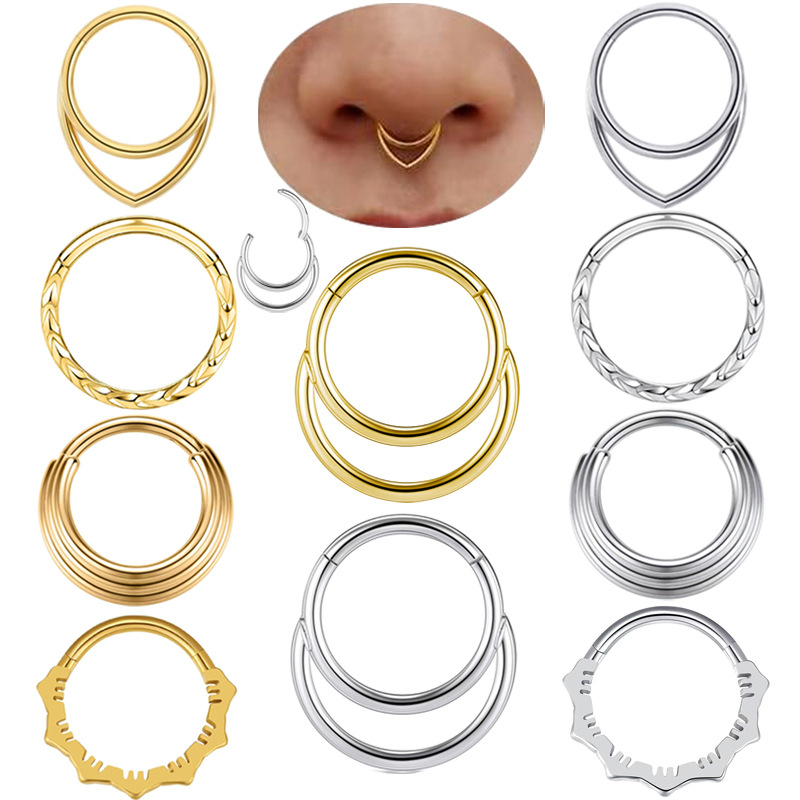Body Jewelry And Earrings - Orecchini a cerchio per naso Anello
