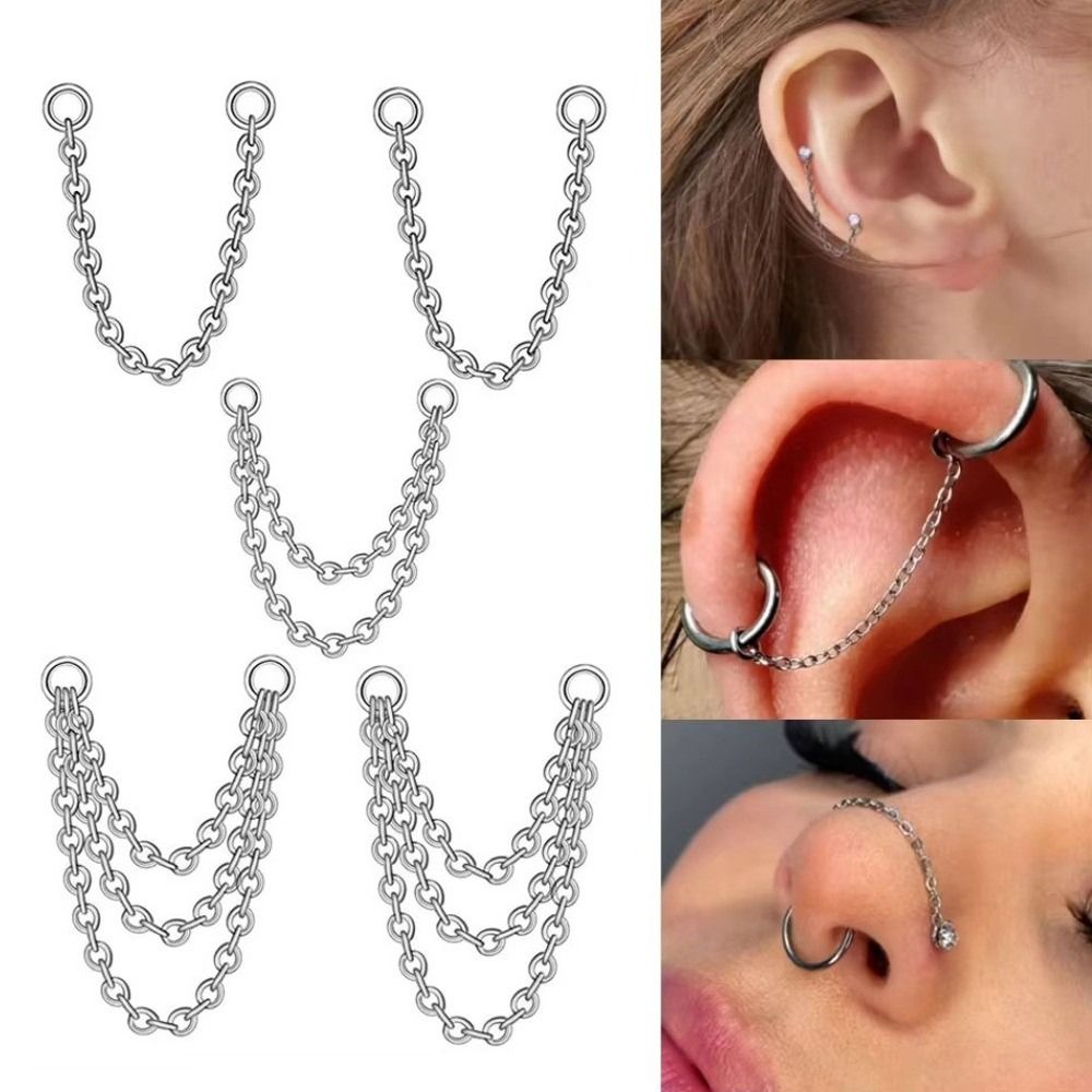 Body Jewelry Titanium - Catena per Naso in Titanio a