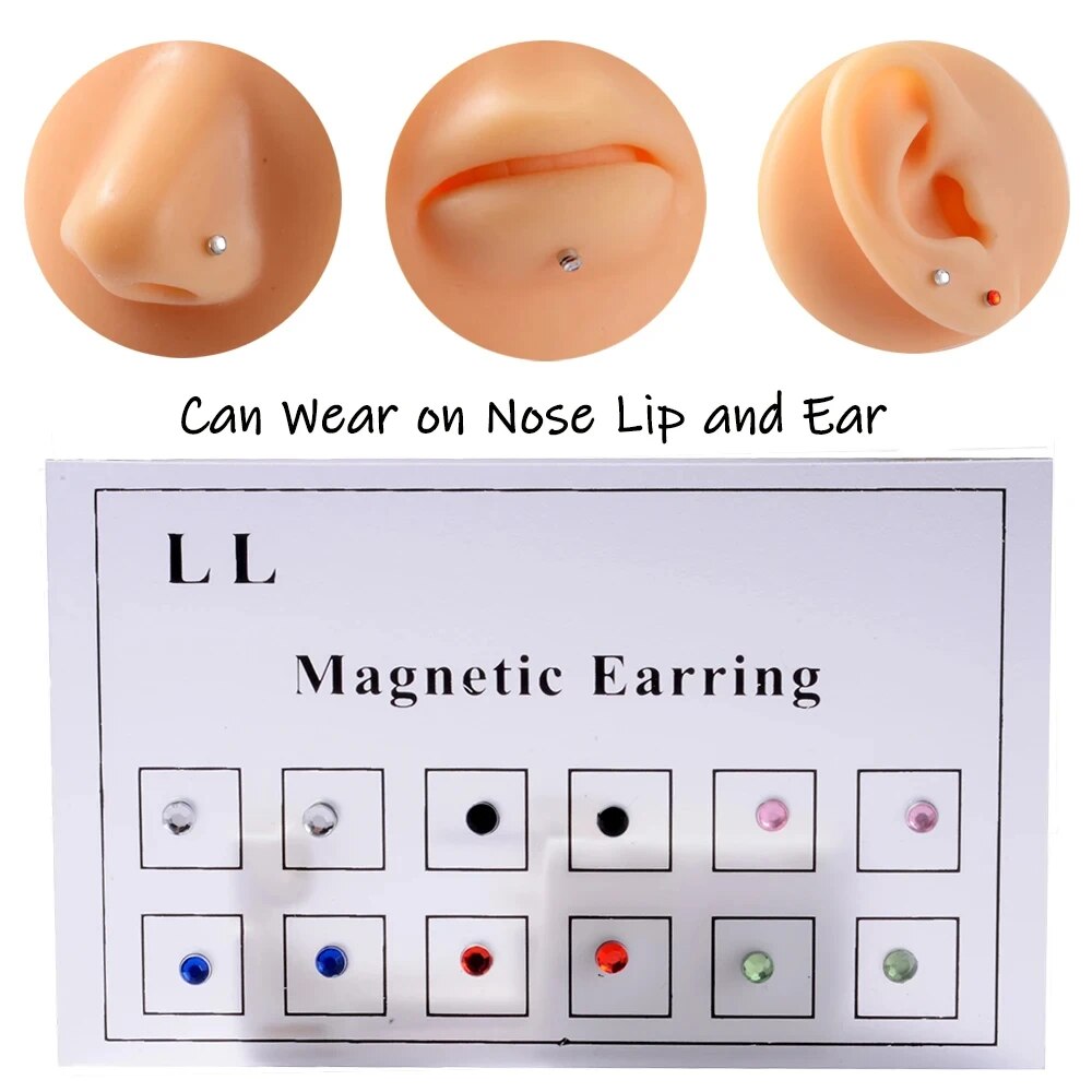 Body Jewelry And Earrings - 12 PZ/carta Falso Traguratore Non Forato