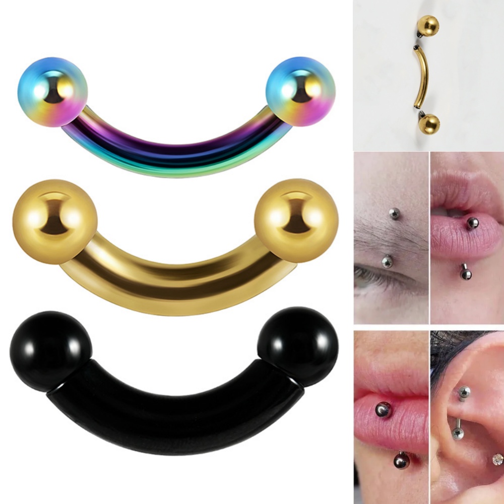 Body Jewelry Gauge Sizes - 1 pz in acciaio inox di