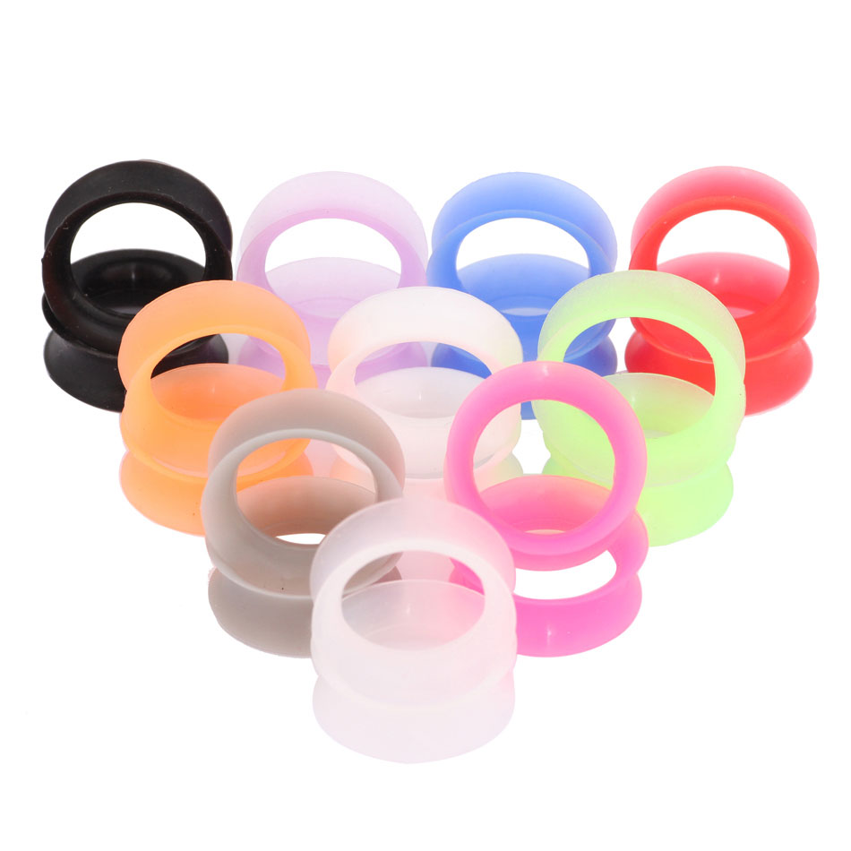 Body Jewelry Gauge Sizes - 1Pair Silicone Tappi Per Le Orecchie