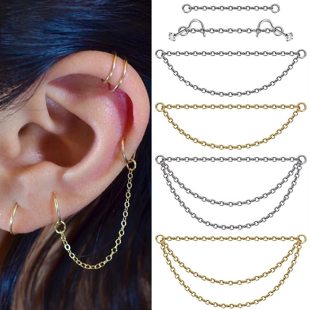 Body Jewelry Titanium - Catena per Naso in Titanio alla