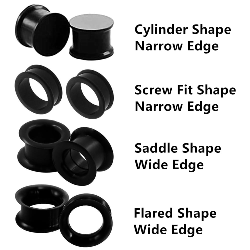 2/16 pz bianco nero flessibile - Body Jewelry Gauge Sizes recensione e prezzo