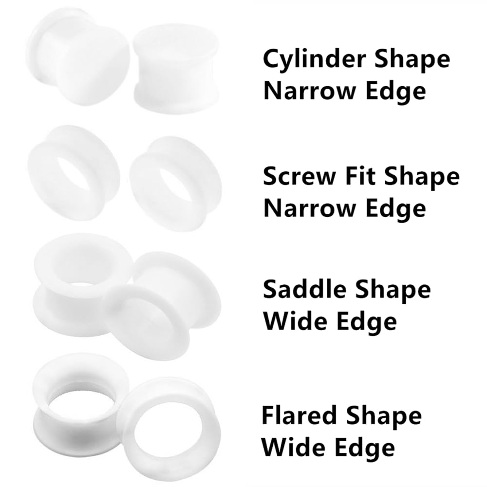 2/16 pz bianco nero flessibile - Body Jewelry Gauge Sizes recensione e prezzo