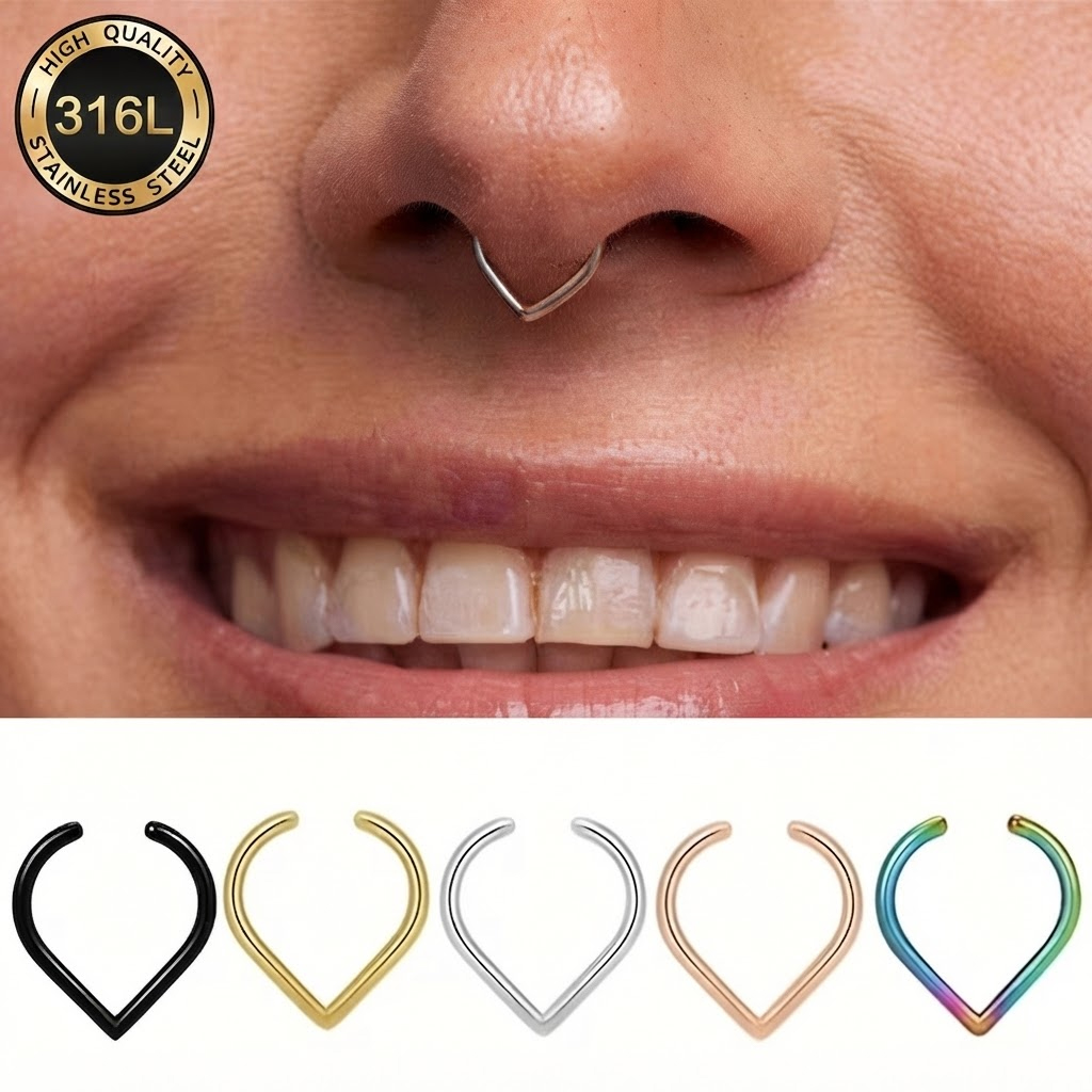 Set di 5 Anelli Finti per Naso - Body Jewelry And Earrings recensione e prezzo
