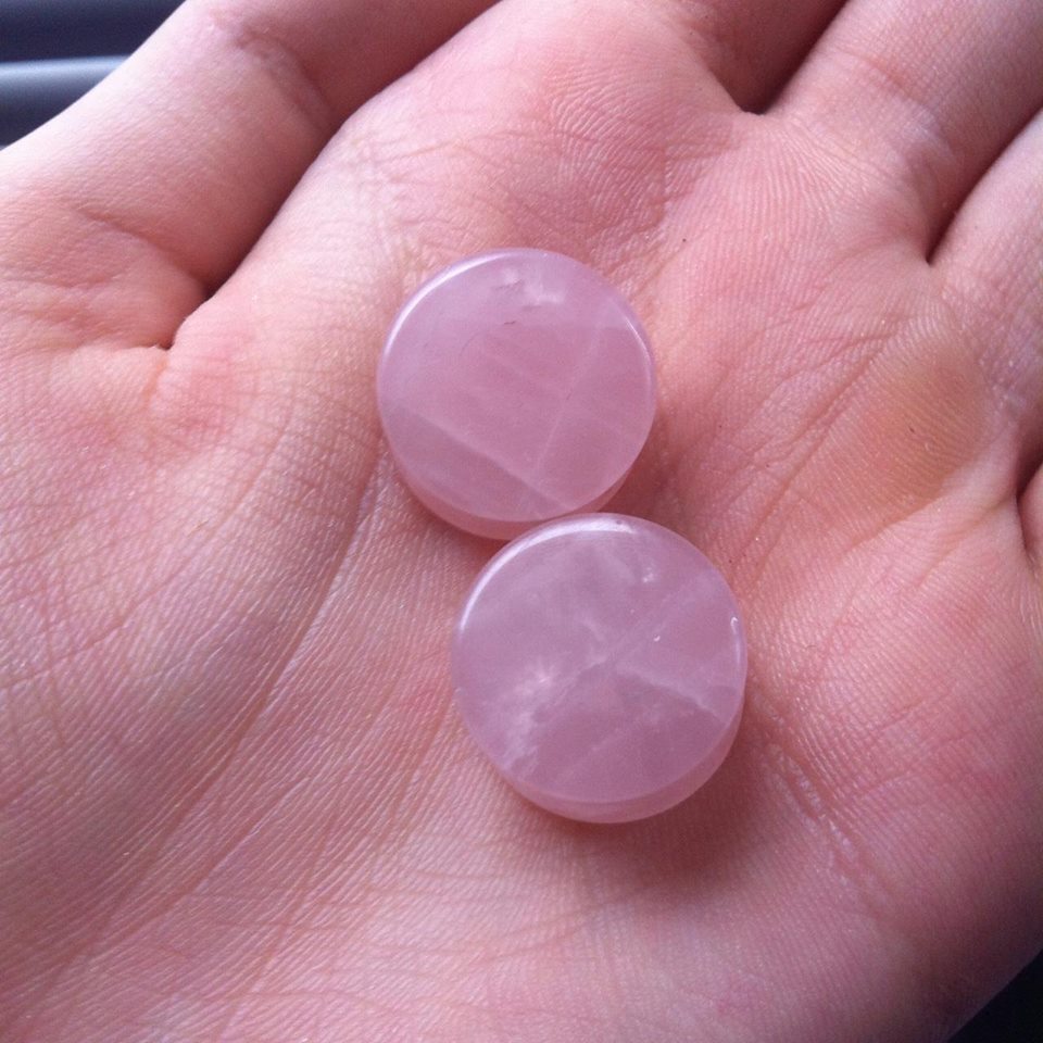 2Pc Quarzo Rosa Organico Pietr - Body Jewelry Gauge Sizes recensione e prezzo