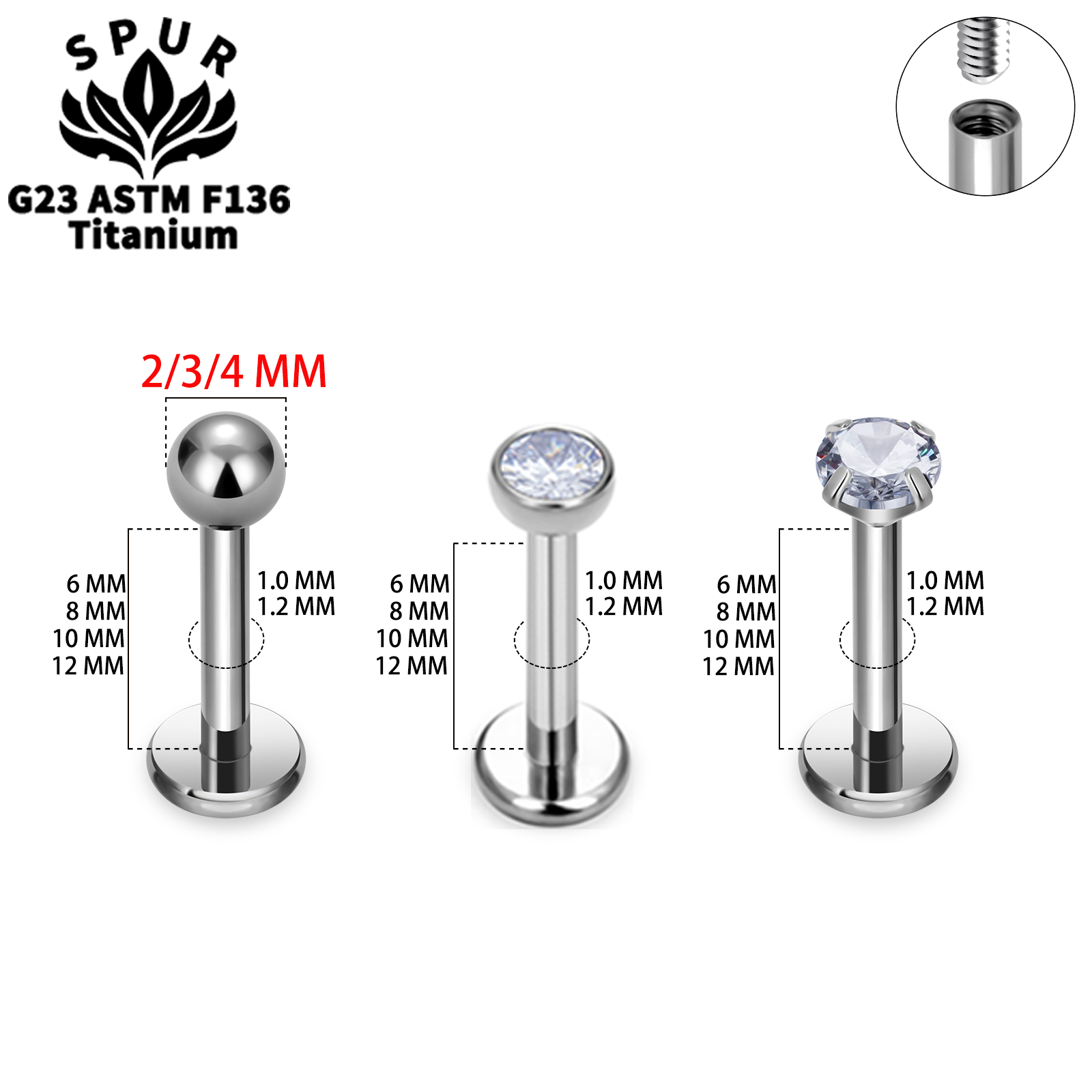 In Vendita 10/50pc 16G/18G G23 - Body Jewelry On Sale recensione e prezzo