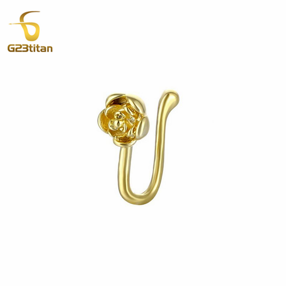 1 pz Clip Naso a Rosa in Rame  - Body Jewelry And Earrings recensione e prezzo