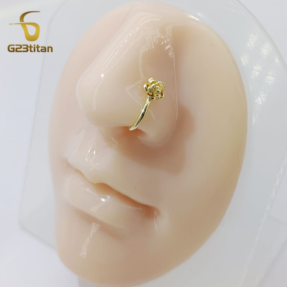 1 pz Clip Naso a Rosa in Rame  - Body Jewelry And Earrings recensione e prezzo