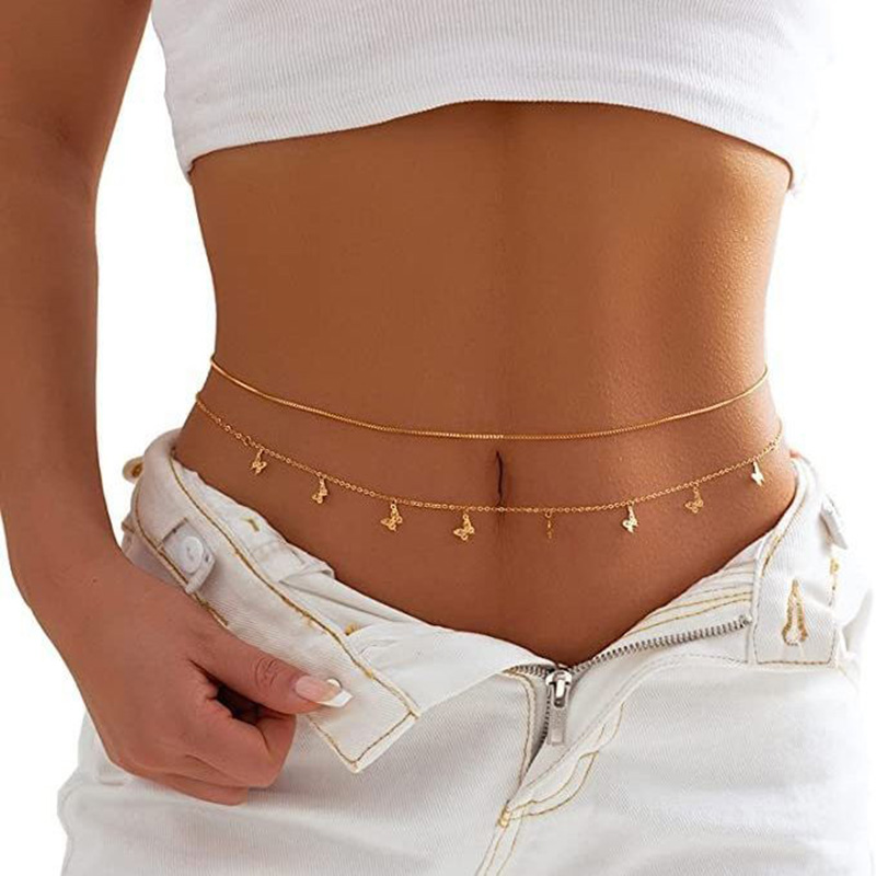 Moda semplice doppio strato ca - Body Jewelry Waist recensione e prezzo