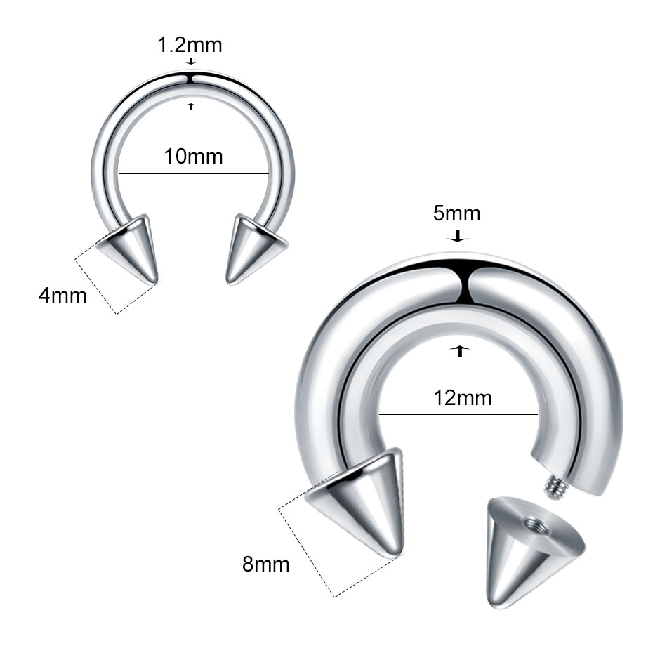 1PC in acciaio inossidabile di - Body Jewelry Gauge Sizes recensione e prezzo
